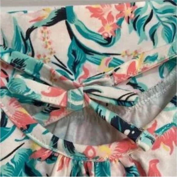 Tommy Bahama Tropical Floral Sleeveless Dress 2T Set of 2 Twins Multiples - Picture 10 of 15